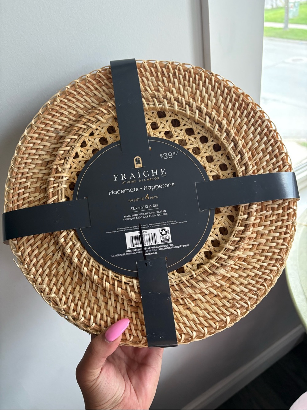 FRAICHE Woven Rattan Placemats - Natural (Set)